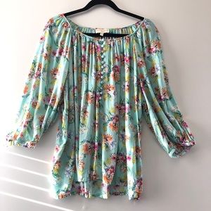 Cynthia Rowley Off-The-Shoulder Floral Blouse XXL